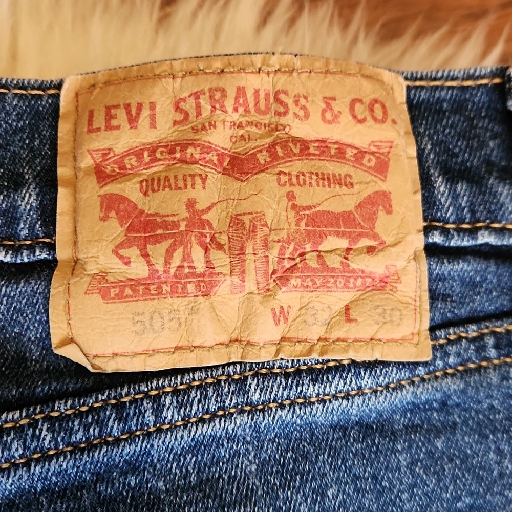 Levi's 505 Straightleg Dark Wash Mens Jeans - Picture 2 of 5